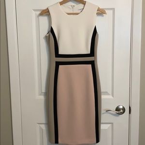 Calvin Klein Color Block Scuba Sheath Dress